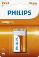 Philips Philips Longlife 9V Batterie 6F22 Blister 1 – 3111025