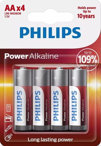 Philips Power Alkaline AA LR6 Penlite auf der Karte