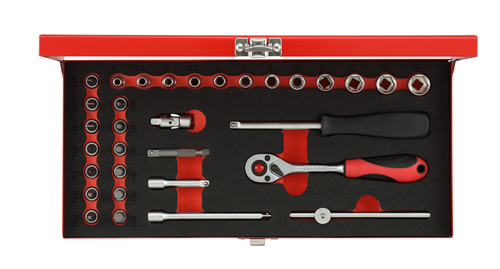 Gedore Red DOPS-Set 1 4 Zoll SW 413 mm Silber 32-Stück