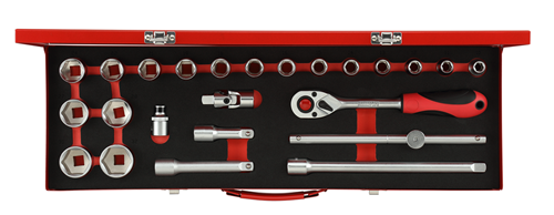 Gedore Red DOPS-Set 1 2 Zoll SW 10-32 mm Silber 24-teilig