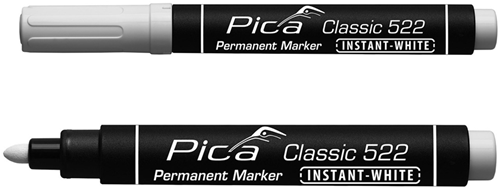 Bild eines 522 52 Permanentmarkers | 1-4mm | runde Spitze | weiß | 10 Stück - pi52252