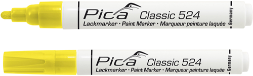 Bild eines 524 44 Farbmarkers | 2-4mm | runde Spitze | gelb | 10 Stück - pi52444