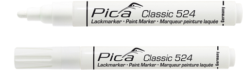 Bild eines 524 52 Farbmarkers | 2-4mm | runde Spitze | weiß | 10 Stück - pi52452