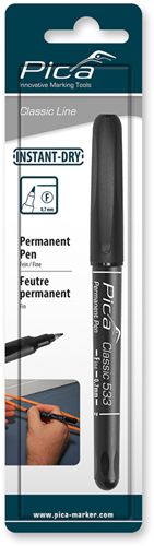 Bild eines 533 46 Permanentstifts | 0,7 mm | rund | schwarz | Blisterpackung - pi53346sb