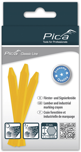 Pic a 591 44 Marker Kreide Eco | 11x110mm | gelb | 12 Stück - pi59144