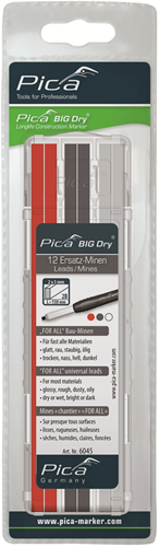 Bild einer 6045 großen Trockenfüllung | rot, graphit, weiß | Blisterpackung - pi6045sb
