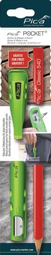 Pica-Röhre | für Minenmarker | mit spitzem Messer | mit 1 Zimmermannsbleistift | 1 Stück - 505 01 - 505 01
