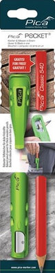 Pica-Röhre | für Minenmarker | mit spitzem Messer | mit 1 Zimmermannsbleistift | 1 Stück - 505 01 - 505 01