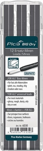 Bild eines Nachfüllsets | 12x Graphit | universell | groß trocken 6030 | 12 Stifte-Set | 1 Stück - 6030 - 6030