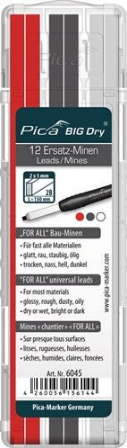 Bild einer großen Trockenmine 6045 | Graphit, Weißrot - pi6045