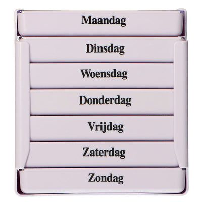 JVDL Pill Box Woche 4 Kurse pro Tag weiß