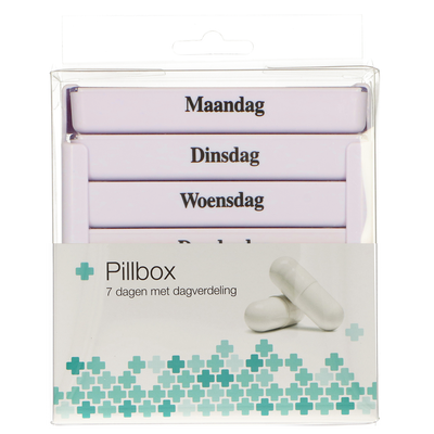 JVDL Pill Box Woche 4 Kurse pro Tag weiß