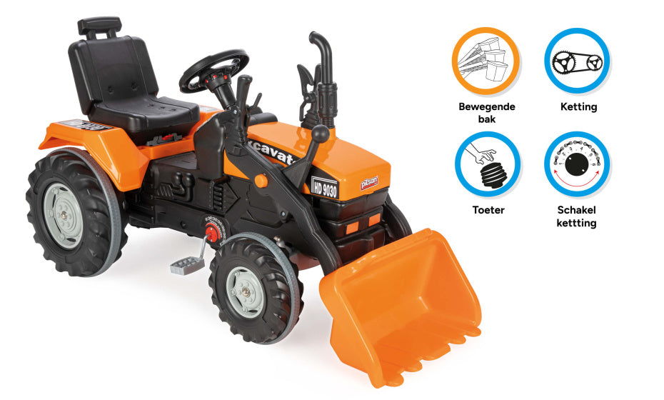 Pilsan Super HD 9030 Treppentraktor mit Frontlader Orange Schwarz