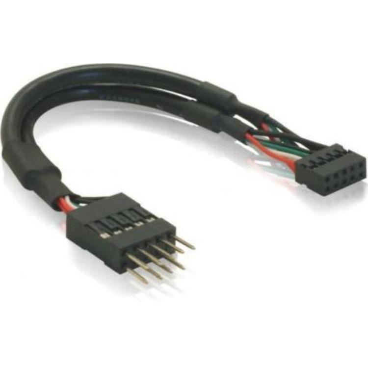 Delock Delock KB USB 2.0 BU10PIN-ST10PI BK 0,1 m