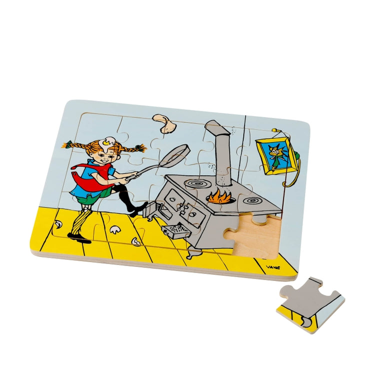 Kinderbuchlizenzen Pippi Langstrumpf - Holzpuzzle (15 Teile)