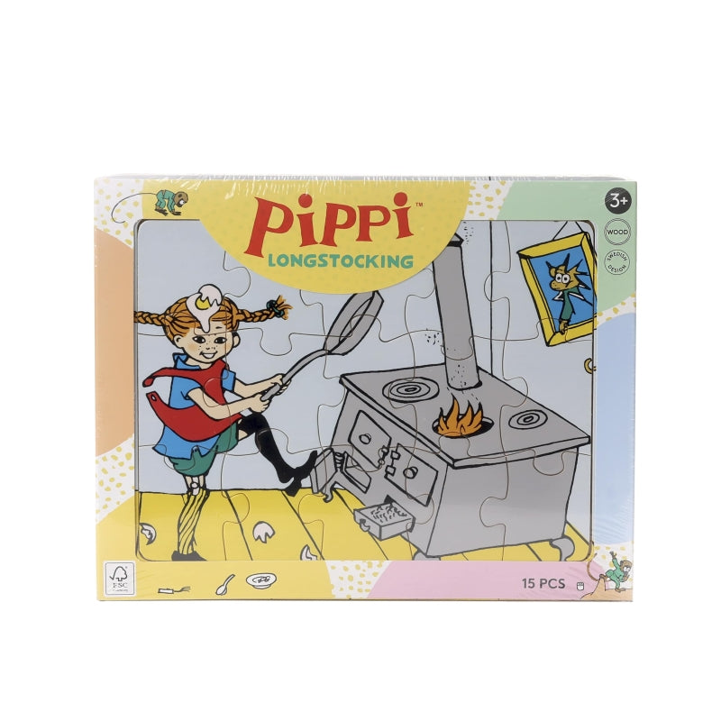 Kinderbuchlizenzen Pippi Langstrumpf - Holzpuzzle (15 Teile)