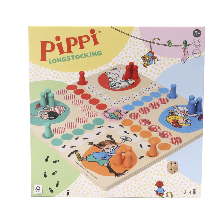 Kinderbuchlizenzen Pippi Langstrumpf - Holzspiel Ludo
