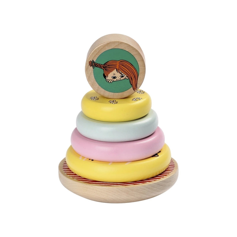 Kinderbuchlizenzen Pippi Langstrumpf - Stapelturm aus Holz