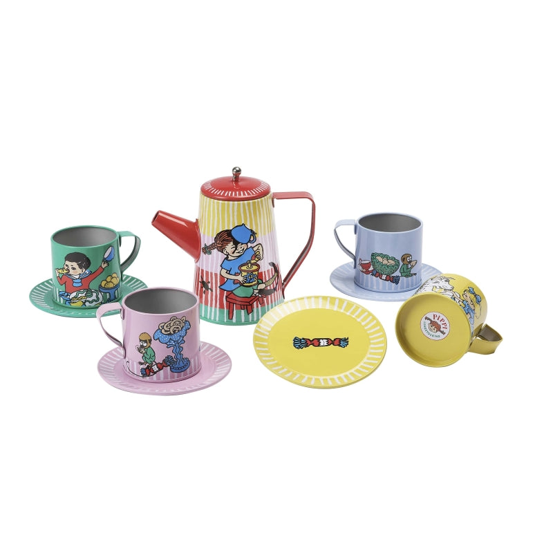 Kinderbuchlizenzen Pippi Langstrumpf - Teeservice aus Zinn