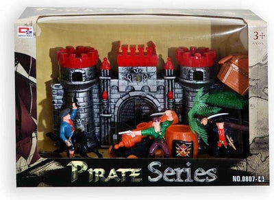 Bongers Spielzeug Piratenschlossspiel -Set, einschließlich 3 Spielfiguren