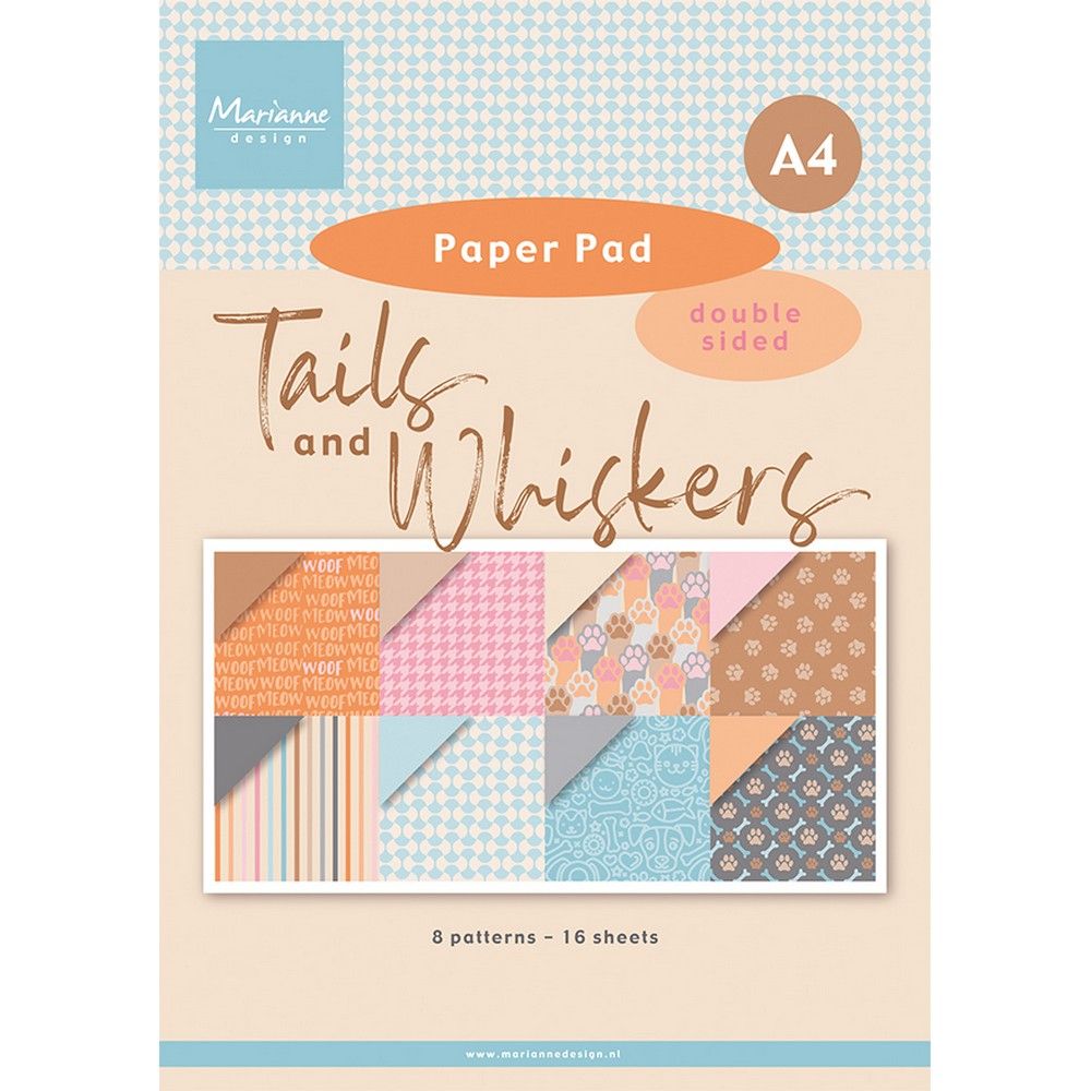 Marianne Design • Papierblock A4 mit Schwanzschnurrhaaren