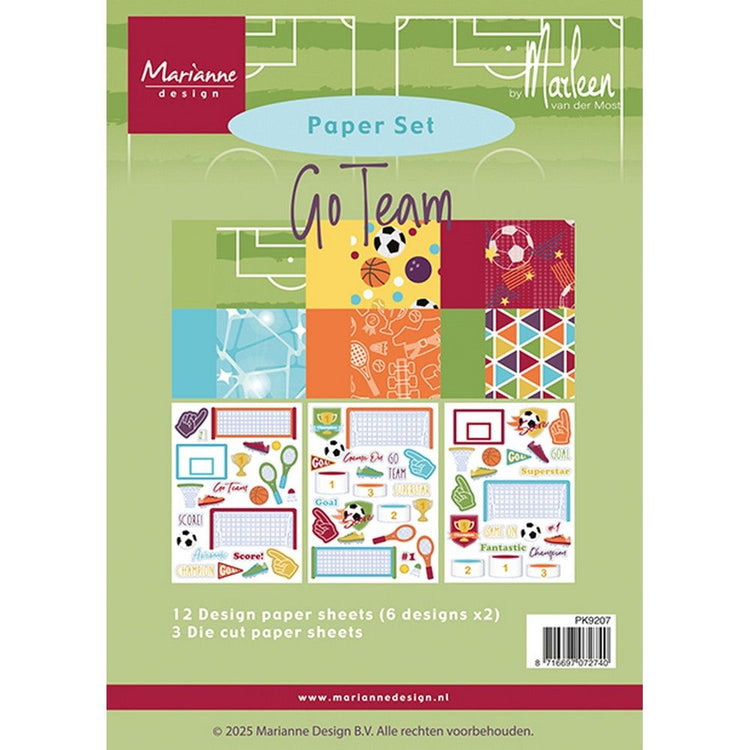 Marianne Design • Papierset Go Team von Marleen