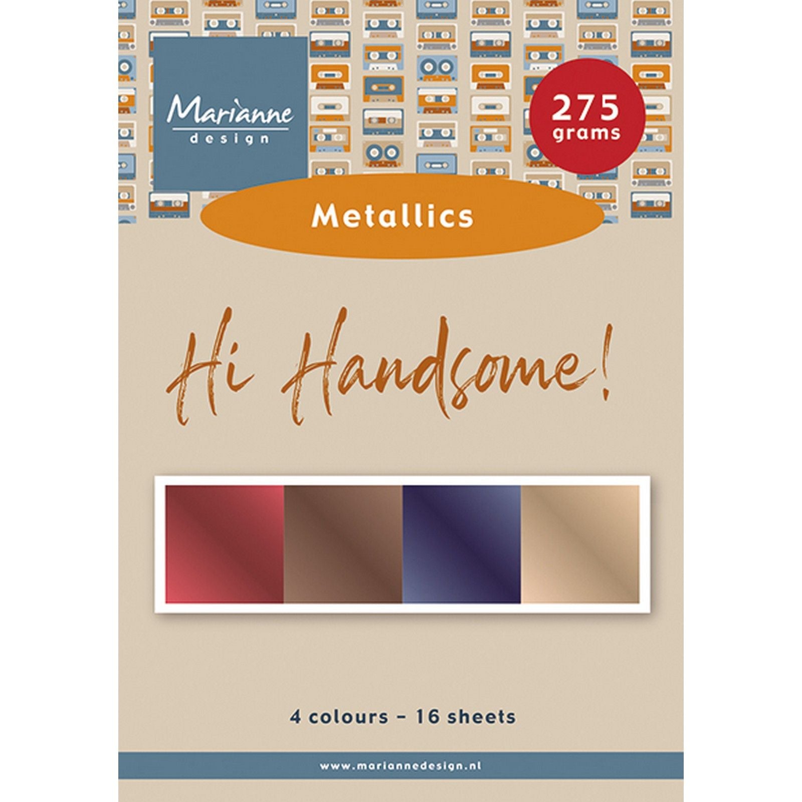 Marianne Design • Metallic-Karton Hallo, hübsch!