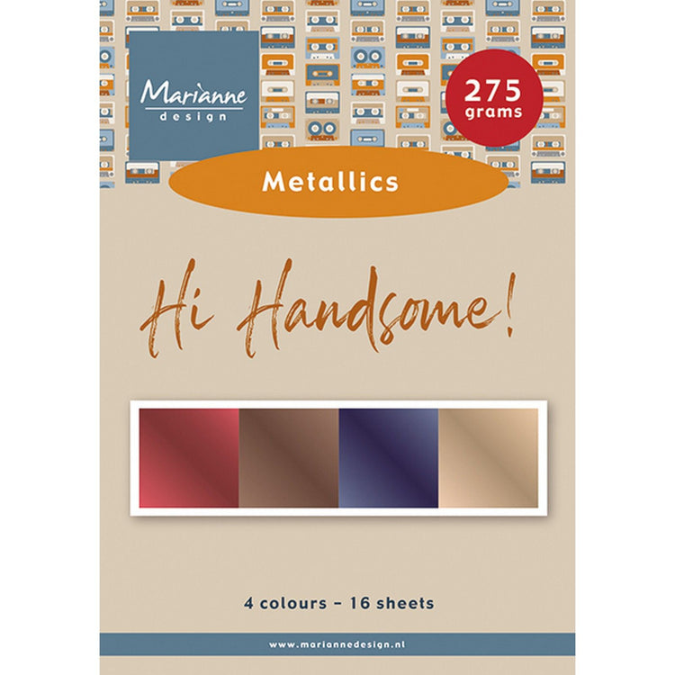 Marianne Design • Metallic-Karton Hallo, hübsch!