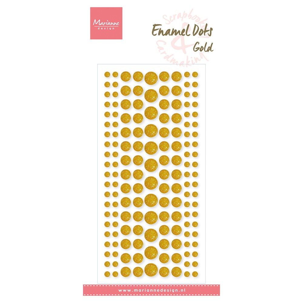 Marianne Design • Dekorationen Emaille Punkte Gold Glitzer