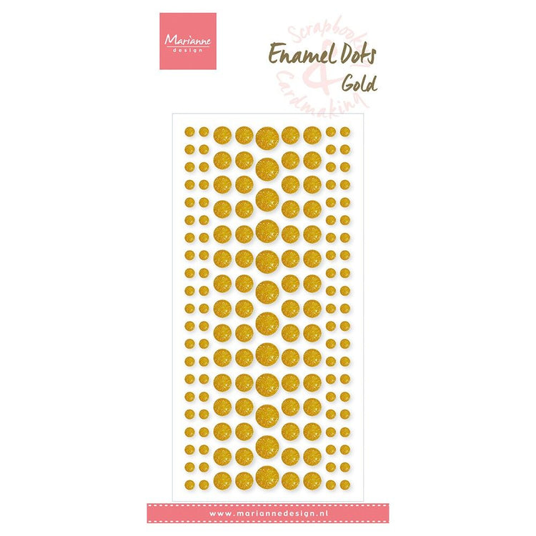 Marianne Design • Dekorationen Emaille Punkte Gold Glitzer