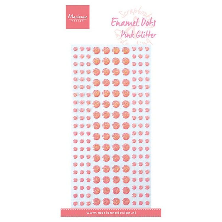 Marianne-Design • Emaille-Punkte rosa Glitzer