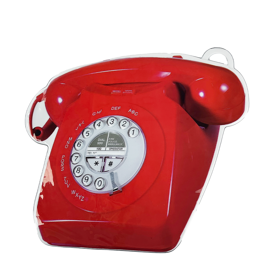 Tischset Telefon rot