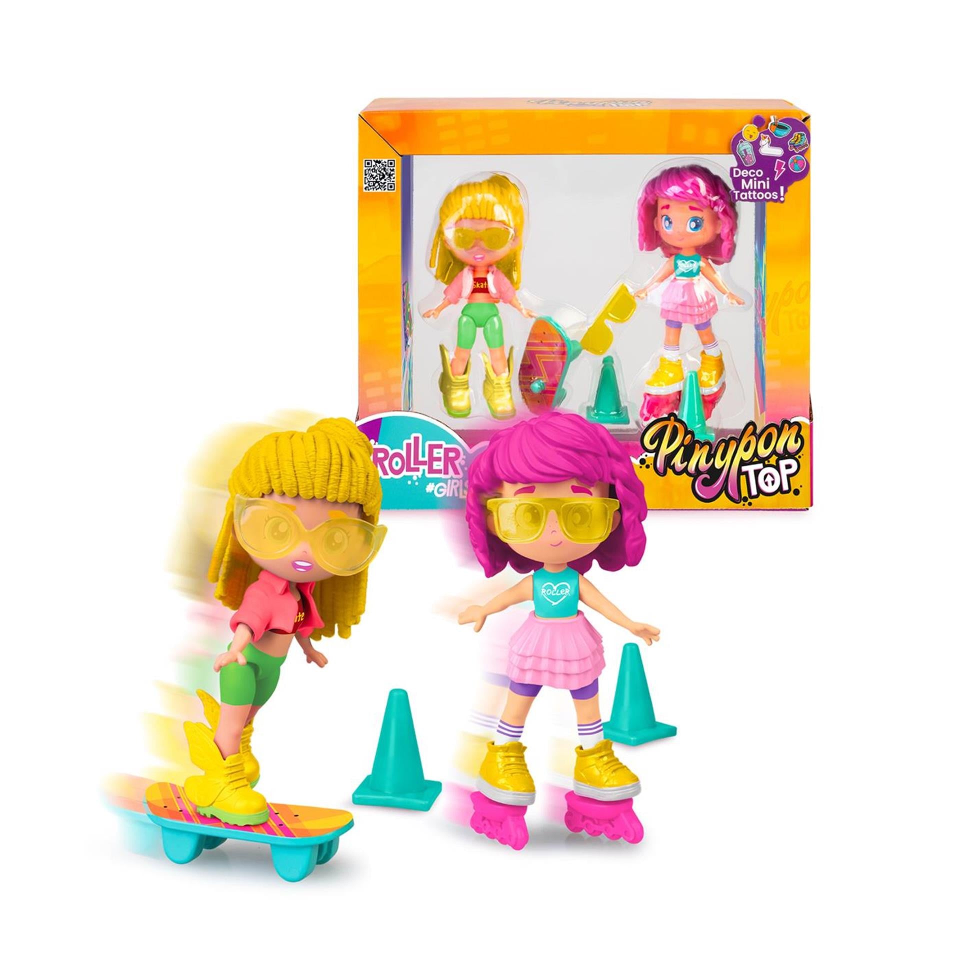 Pinypon Top-Roller-Girls mit Tattoos