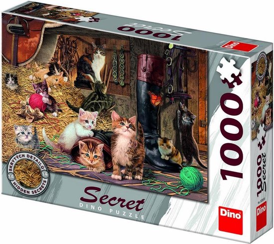 Puzzle -Kätzchen mit versteckten Geheimnissen 1000 Stücke