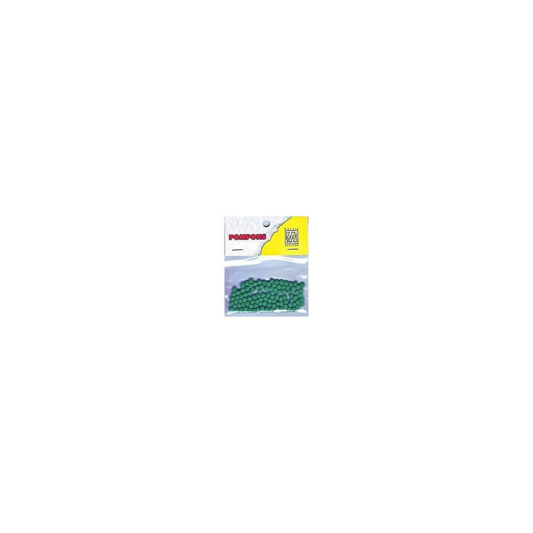 Nellies Wahl • Pompons Mini 3mm 100 Stück Pkg. col. 06 Smaragdgrün