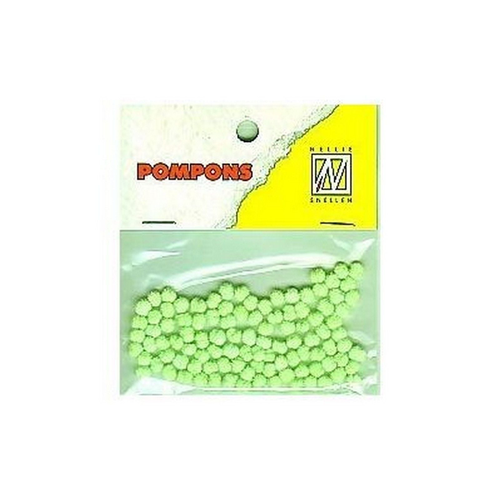 Nellies Wahl • Pompons Mini 3mm 100 Stück Pkg. col. 33 neongrün