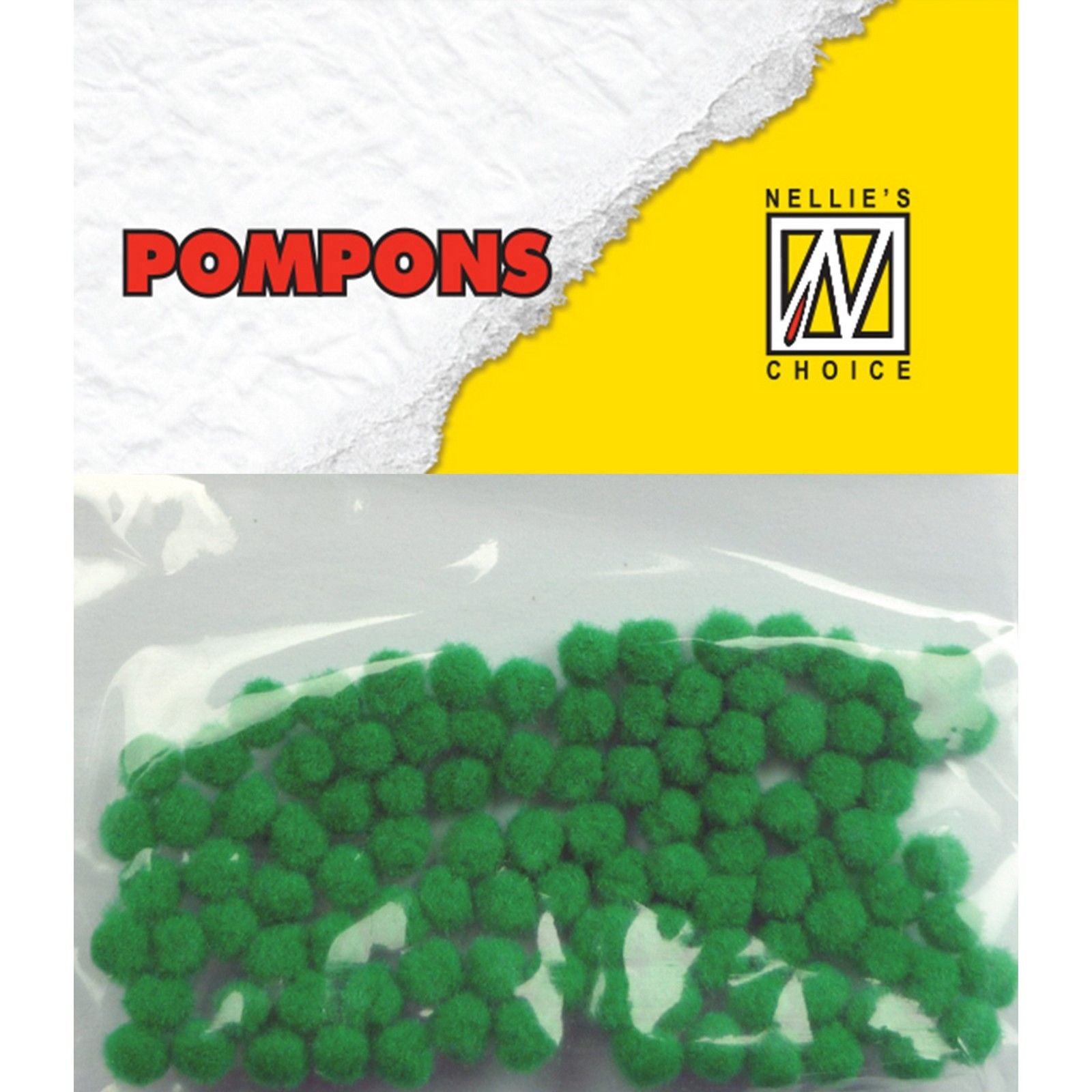 Nellies Wahl • Pompons Mini 3mm 100 Stück Pkg. col. md-1919 weihnachtsgrün