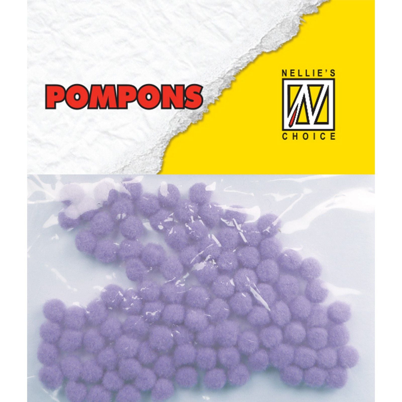 Nellies Wahl • Pompons Mini 3mm 100 Stück Pkg. col. md-1914 hellviolett