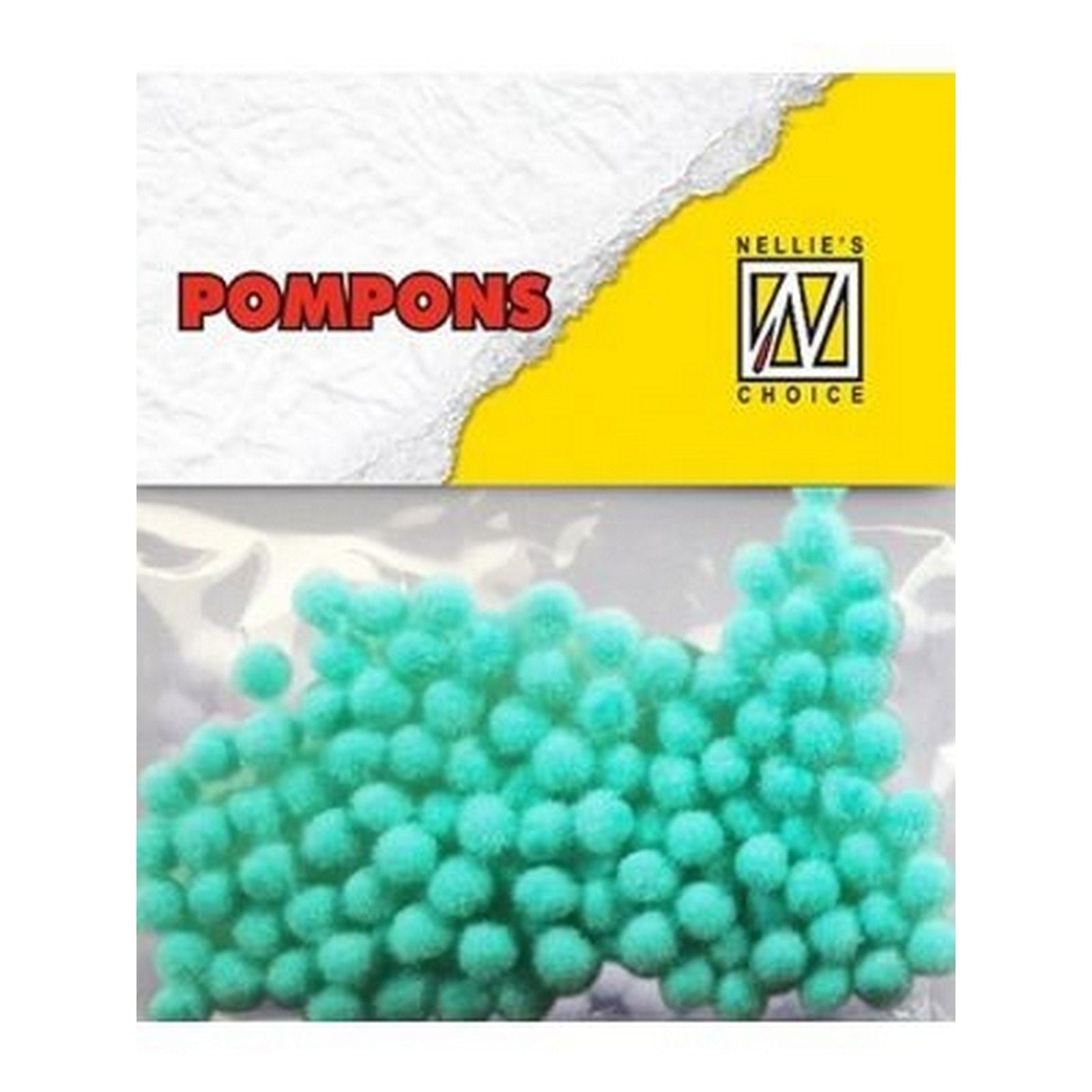 Nellies Wahl • Pompons Mini 3mm 100 Stück Pkg. col. md-1918 türkis