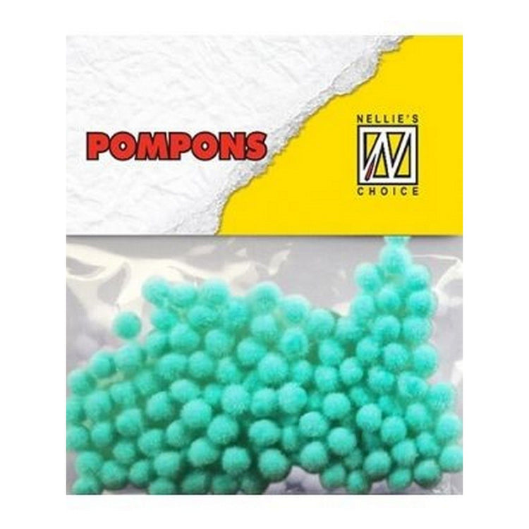 Nellies Wahl • Pompons Mini 3mm 100 Stück Pkg. col. md-1918 türkis