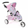 Bayer Chic Puppenwagen Joggen Lola (Blumen weiß rosa)
