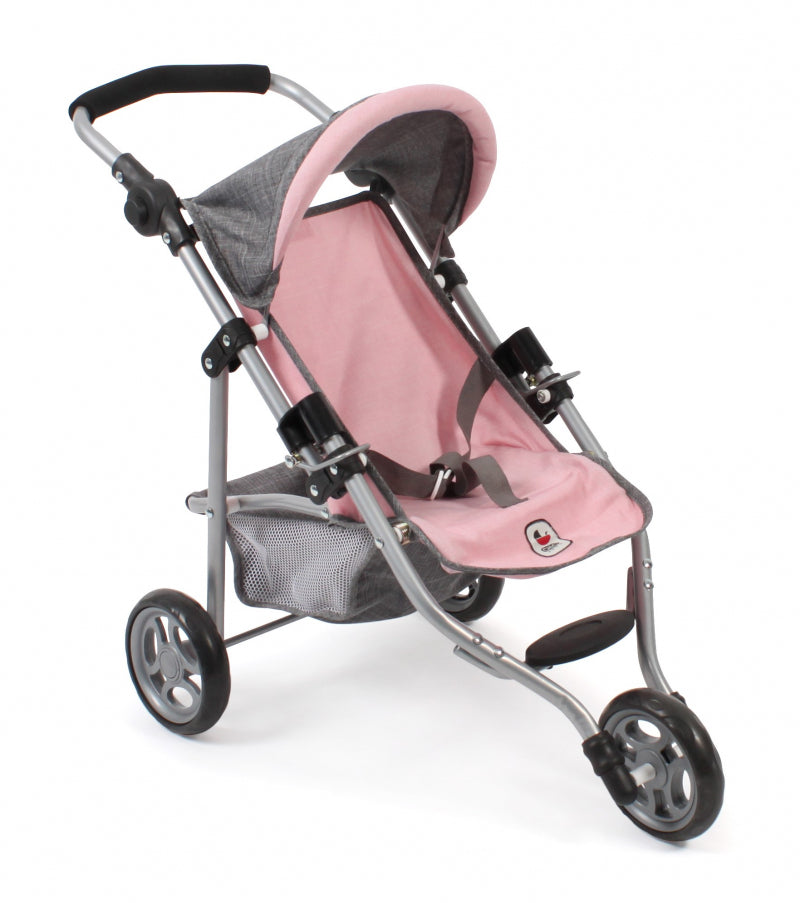 Bayer schicker Puppenwagen Jogging Lola (grau hellrosa)