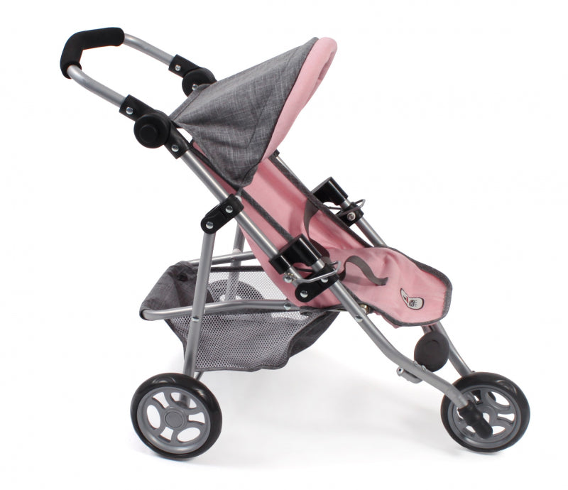 Bayer schicker Puppenwagen Jogging Lola (grau hellrosa)