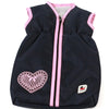 Bayer schicker Puppenschlafsack (dunkelblaues Herz)