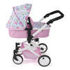 Bayer schicker Puppenwagen Mika Kombi (Blumen weiß rosa)