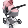 Bayer schicker Puppenwagen Mika Kombi (grau hellrosa)