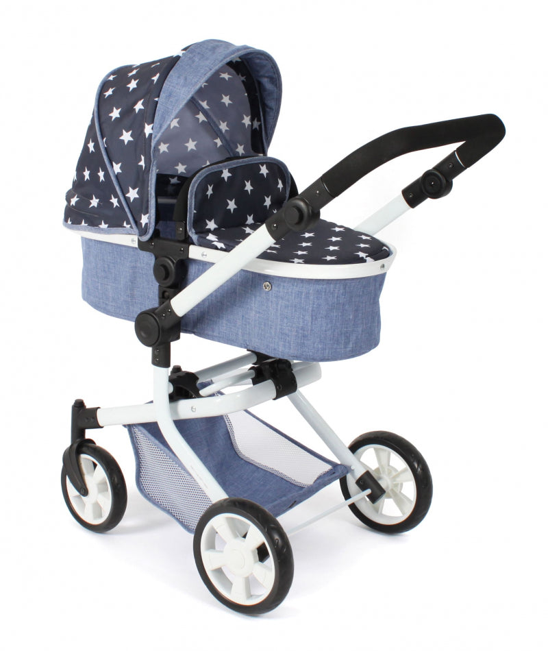 Bayer schicker Puppenwagen Mika Kombi (Marine Sterne)