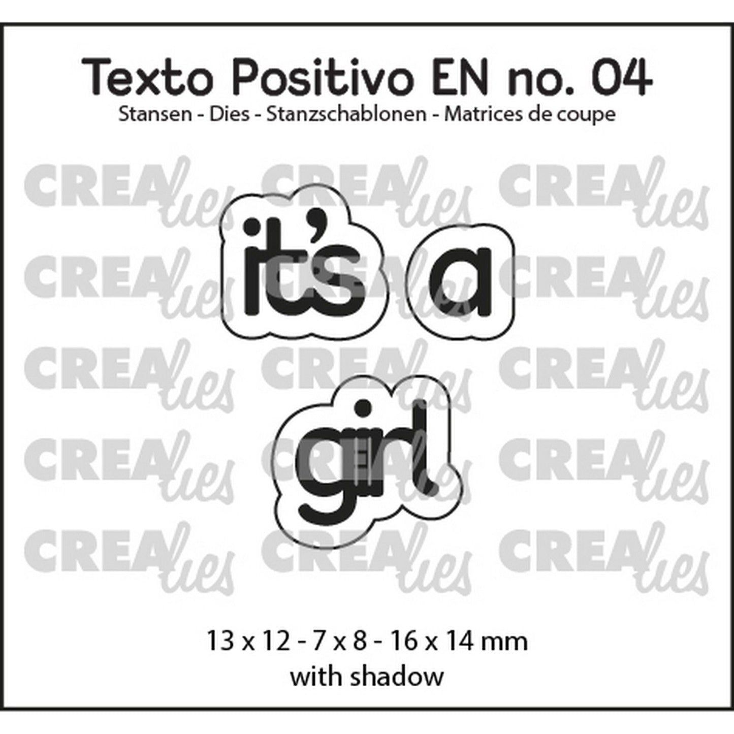 Crealies • texto positive stans it's a girl
