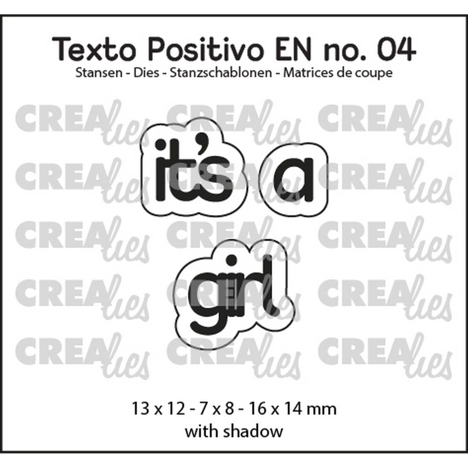 Crealies • texto positive stans it's a girl