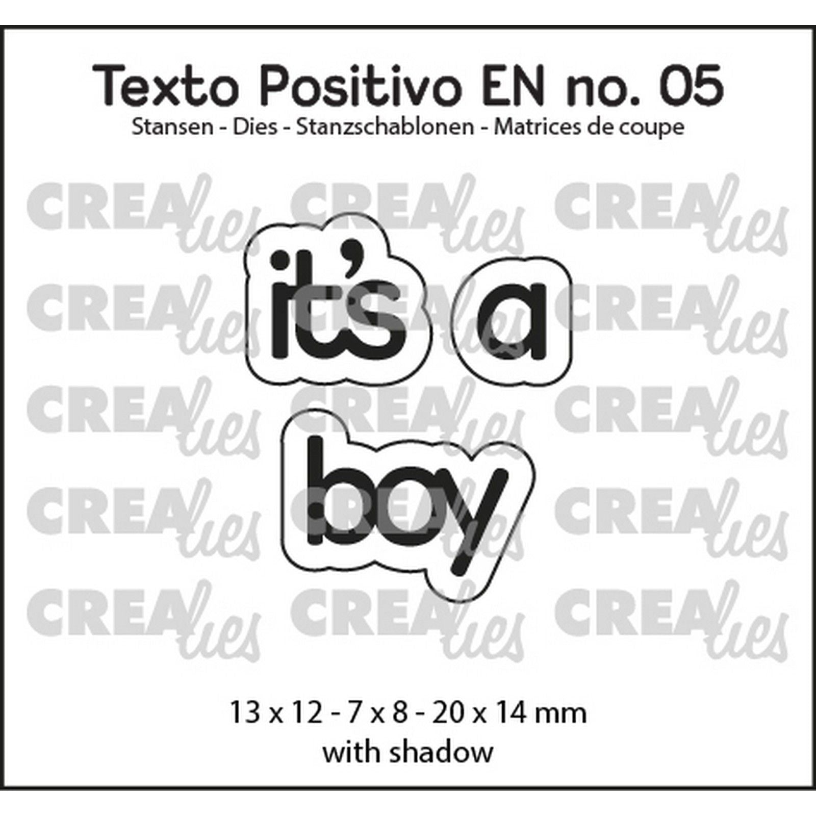 Crealies • texto positive stans it's a boy